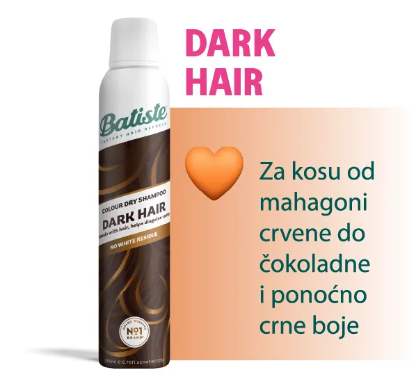 Batiste suvi šampon - Dark Hair - Za kosu od mahagoni crvene do čokoladne i ponoćno crne boje