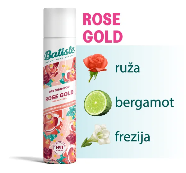 Batiste suvi šampon - Rose Gold - ruža, bergamot, frezija