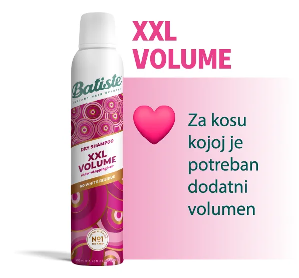 Batiste suvi šampon - XXL Volume - Za kosu kojoj je potreban dodatni volumen