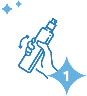 Promućkaj bocu Batiste suhog šampona i pokreni magiju.